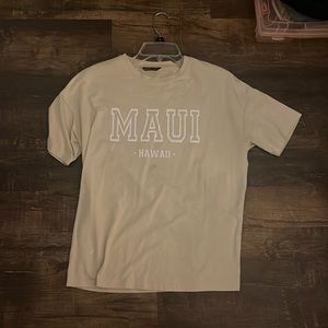 Shein Maui Graphic Tee | Size: S | Color: Cream